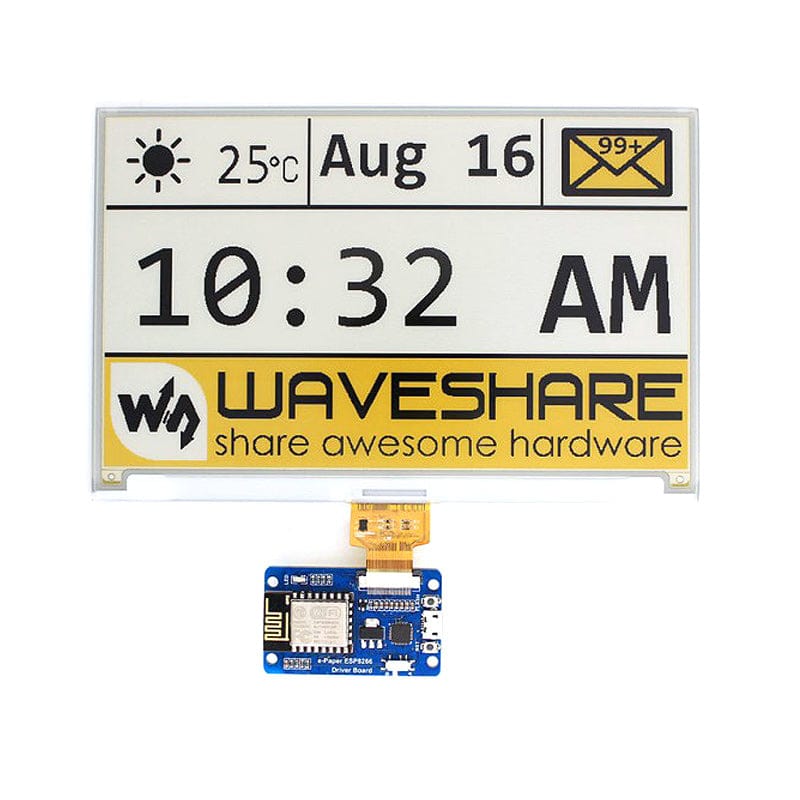 ESP8266 Driver Board for e-Paper e-Ink Raw Panels - The Pi Hut