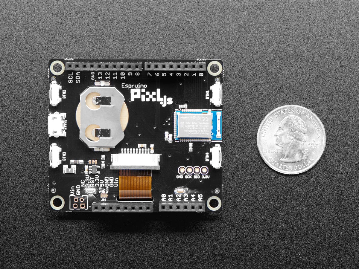 Espruino Pixl.js - Javascript Microcontroller with LCD - The Pi Hut