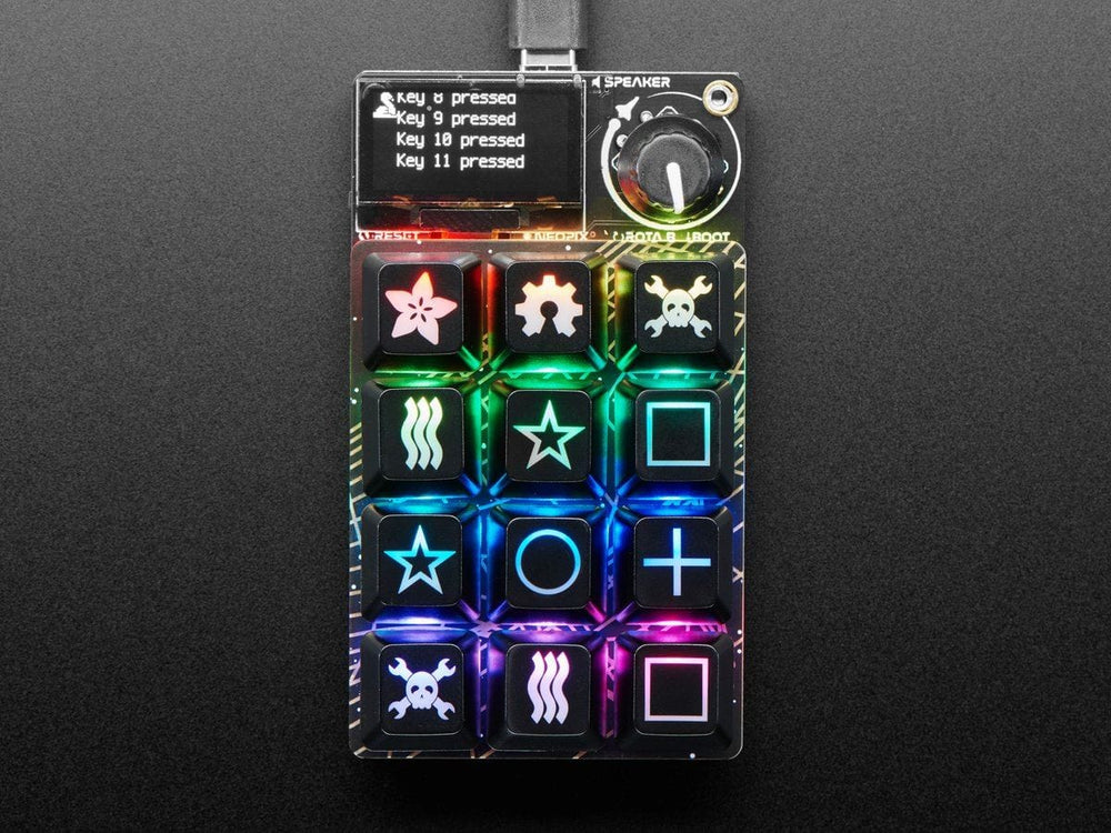 Etched Glow-Through Keycap - Zener ESP Square Design (MX Compatible Switches) - The Pi Hut