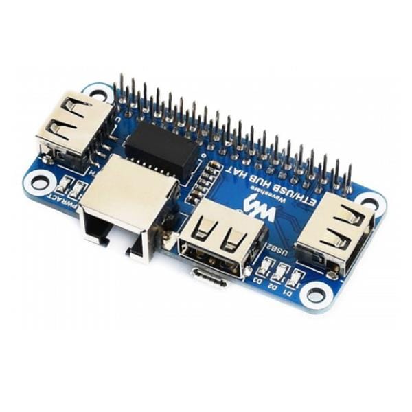 Ethernet and USB HUB HAT for Raspberry Pi - The Pi Hut