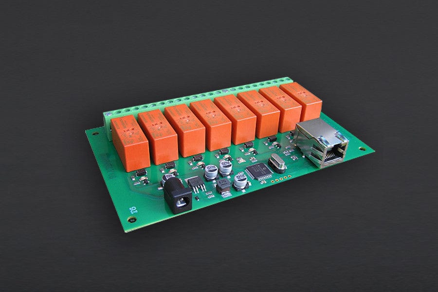 Ethernet Controlled 8 Channel Relay 16A - The Pi Hut