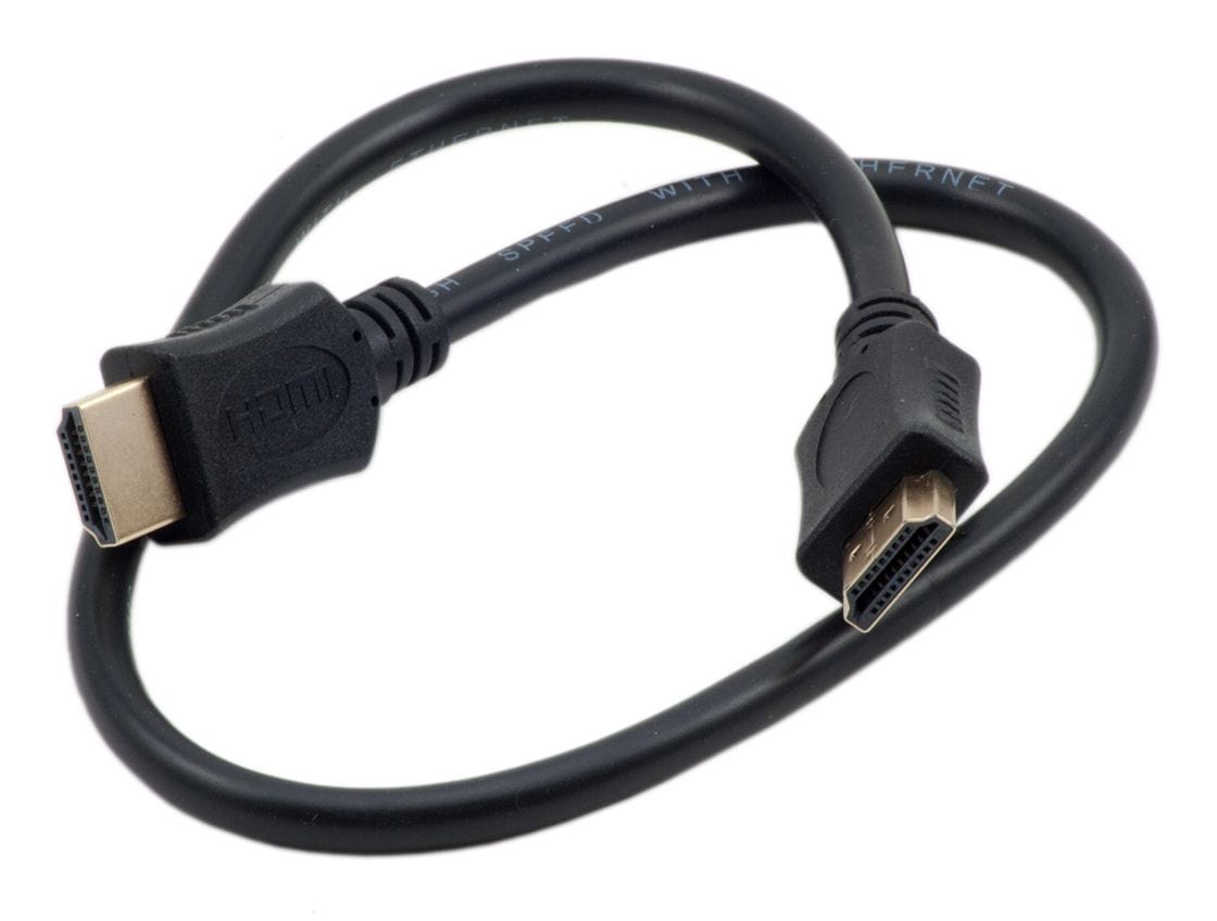 Extra Short 0.5m HDMI to HDMI Cable V1.4 (Gold Plated) for the Raspberry Pi 3 - The Pi Hut