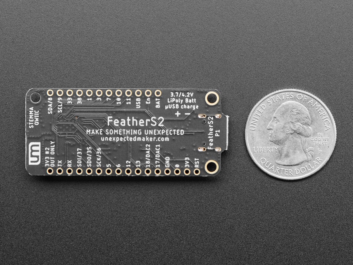 FeatherS2 - ESP32-S2 Feather Development Board - The Pi Hut