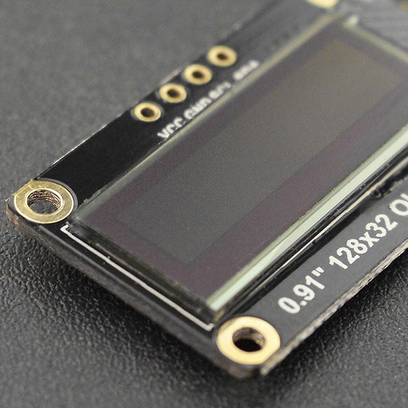 Fermion: Monochrome 0.91” 128x32 I2C OLED Display - The Pi Hut