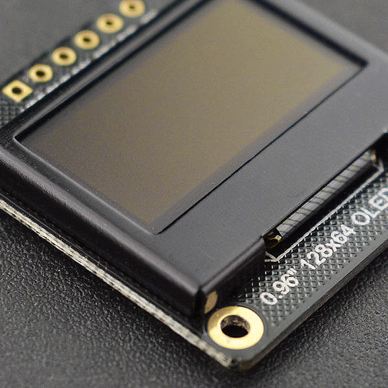 Fermion: Monochrome 0.96" 128x64 I2C/SPI OLED Display - The Pi Hut