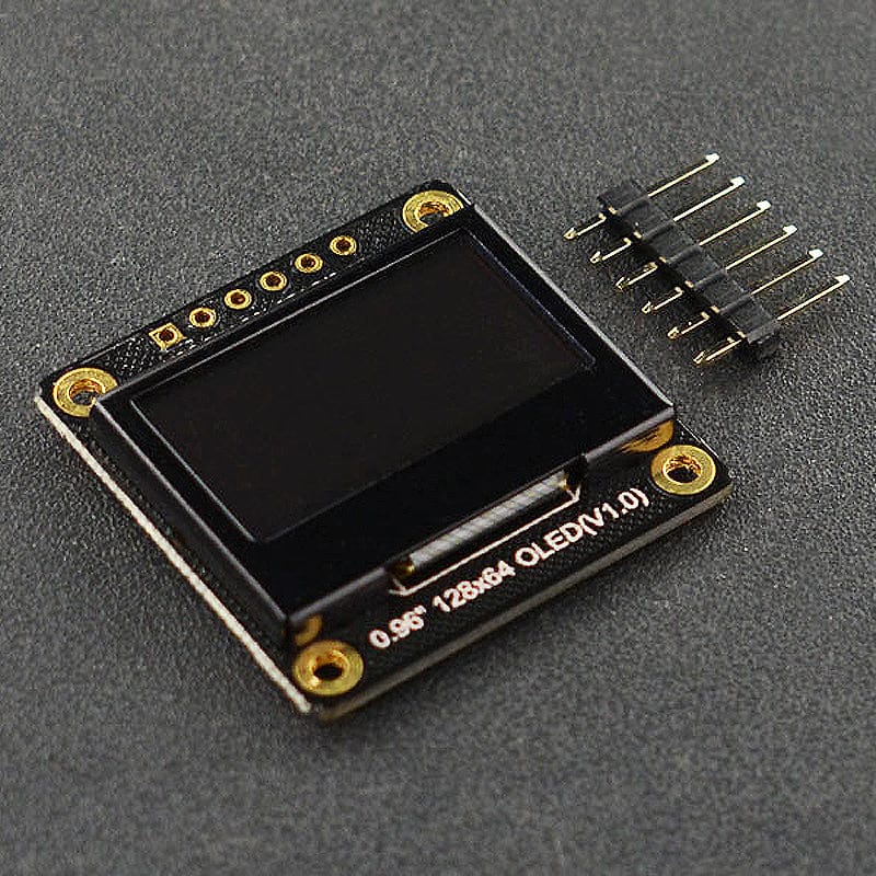 Fermion: Monochrome 0.96" 128x64 I2C/SPI OLED Display - The Pi Hut