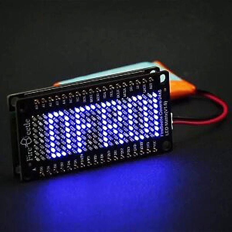 FireBeetle Covers - 24×8 LED Matrix (Blue) - The Pi Hut