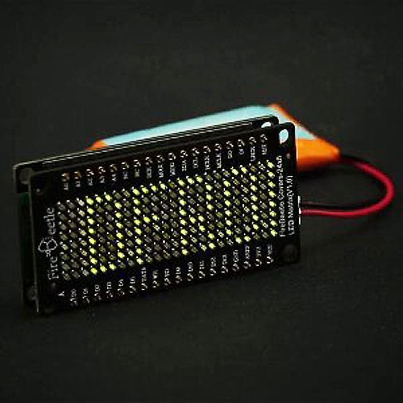 FireBeetle Covers - 24×8 LED Matrix (Green) - The Pi Hut