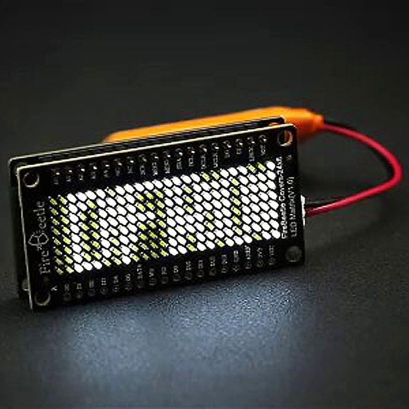 FireBeetle Covers - 24×8 LED Matrix (White) - The Pi Hut