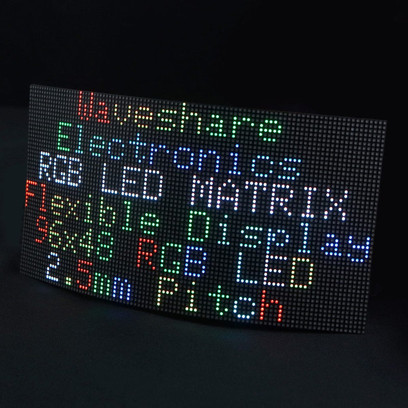 Flexible RGB Full-Colour LED Matrix Panel - 2.5mm Pitch, 96x48 Pixels - The Pi Hut