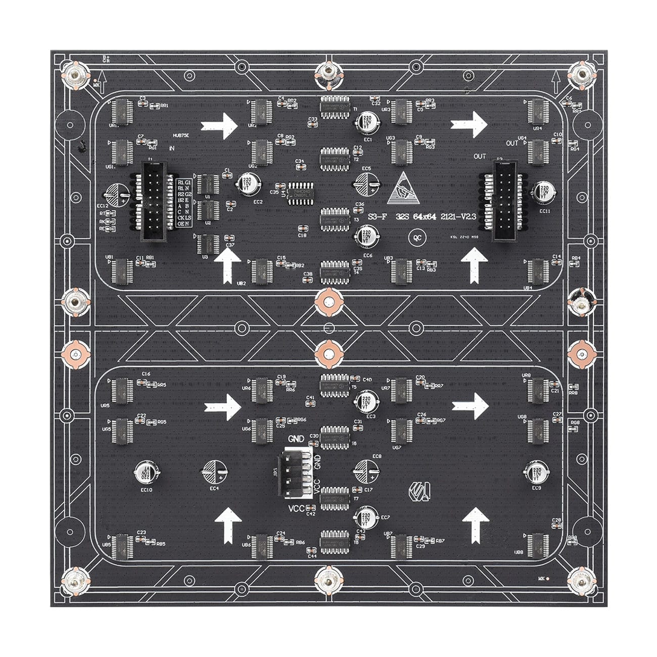 Flexible RGB Full-Colour LED Matrix Panel - 3mm Pitch, 64x64 Pixels - The Pi Hut