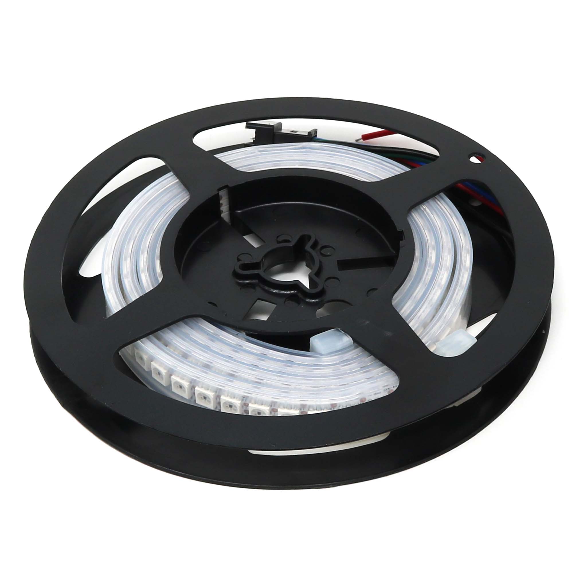 Flexible RGB LED Strip (DotStar/APA102/SK9822 Compatible) - 144 LED/Metre - The Pi Hut