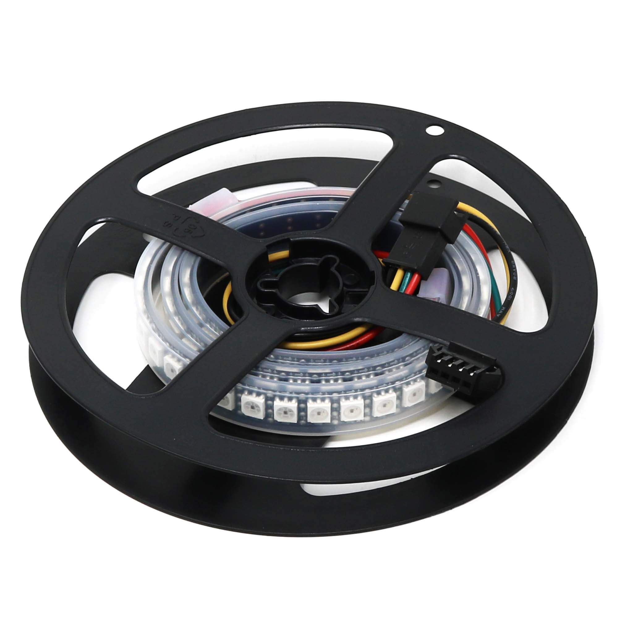 Flexible RGB LED Strip (DotStar/APA102/SK9822 Compatible) - 144 LED/Metre - The Pi Hut