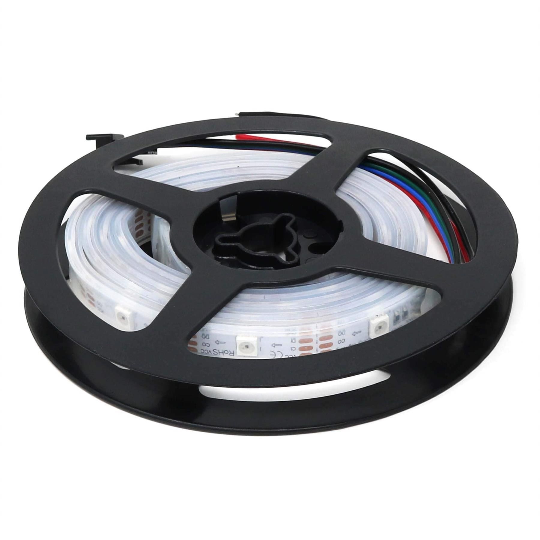 Flexible RGB LED Strip (DotStar/APA102/SK9822 Compatible) - 30 LED/Metre - The Pi Hut