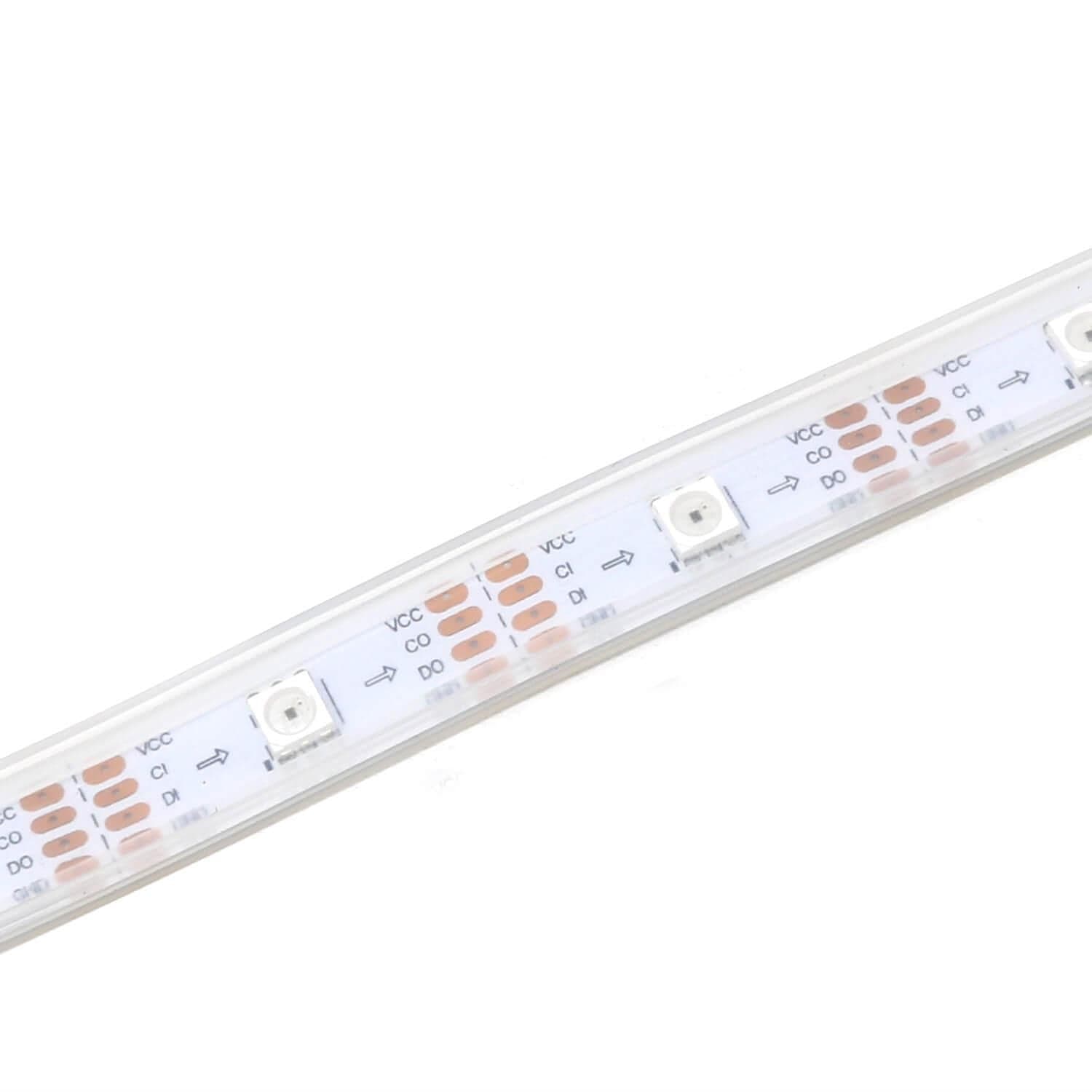 Flexible RGB LED Strip (DotStar/APA102/SK9822 Compatible) - 30 LED/Metre - The Pi Hut