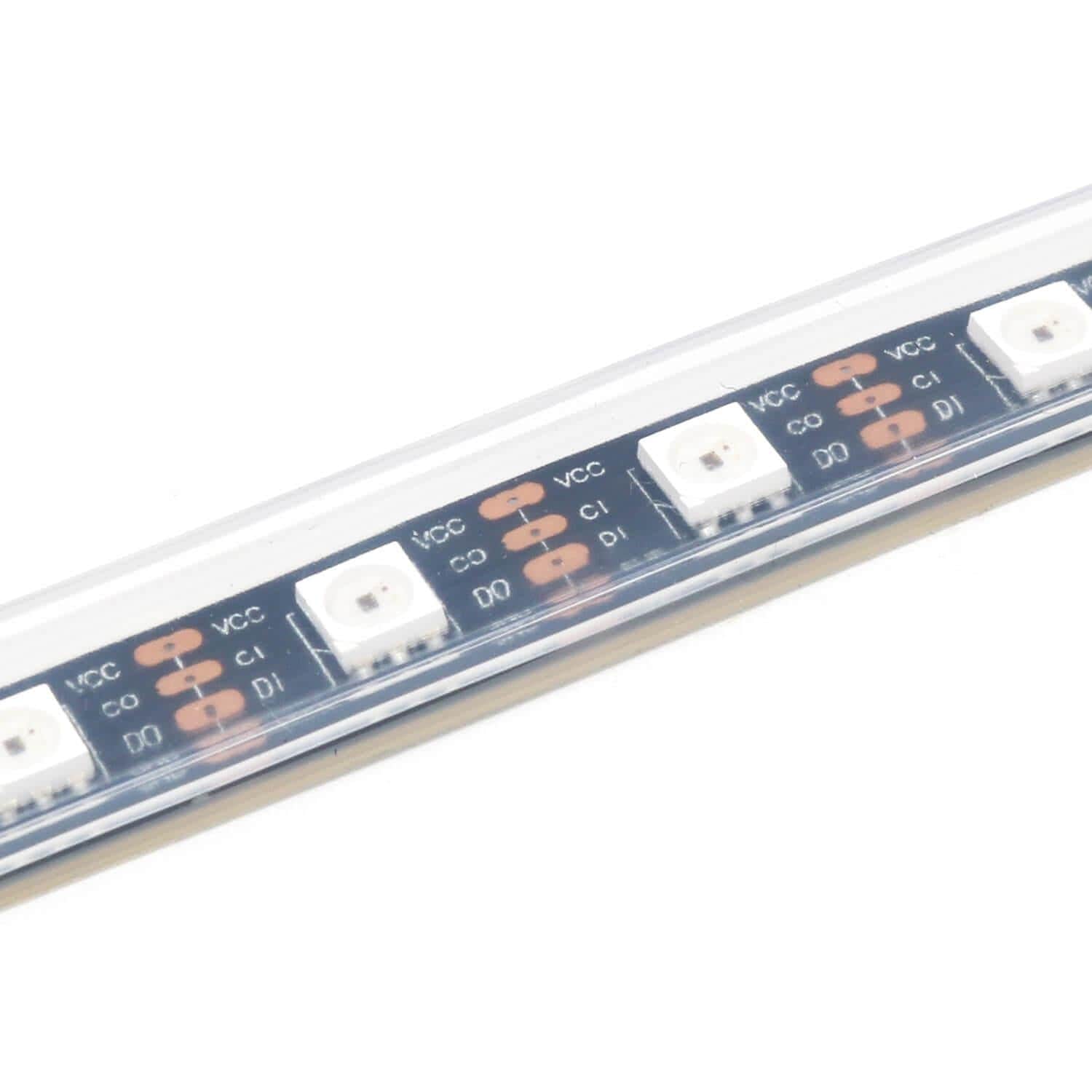 Flexible RGB LED Strip (DotStar/APA102/SK9822 Compatible) - 60 LED/Metre - The Pi Hut