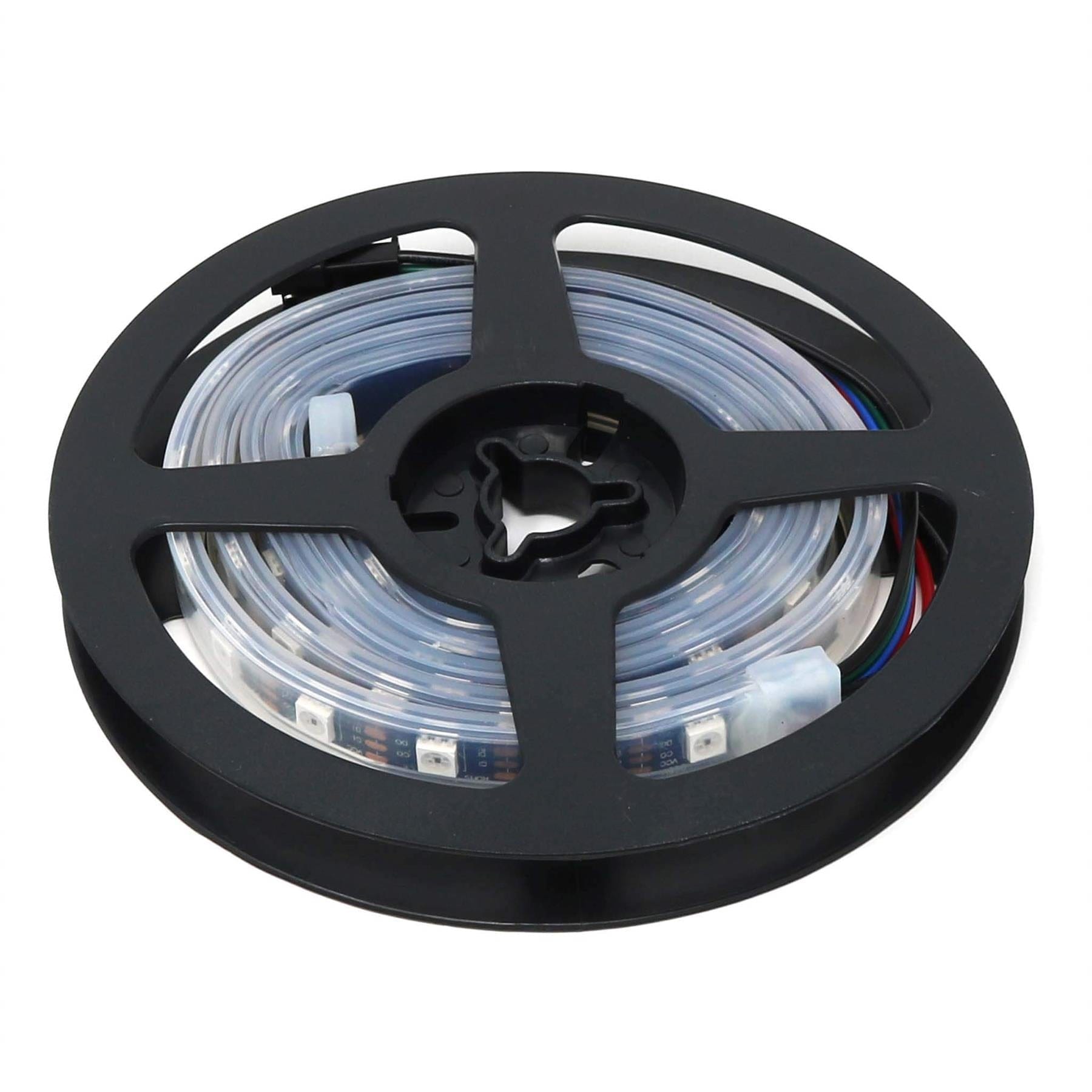 Flexible RGB LED Strip (DotStar/APA102/SK9822 Compatible) - 60 LED/Metre - The Pi Hut