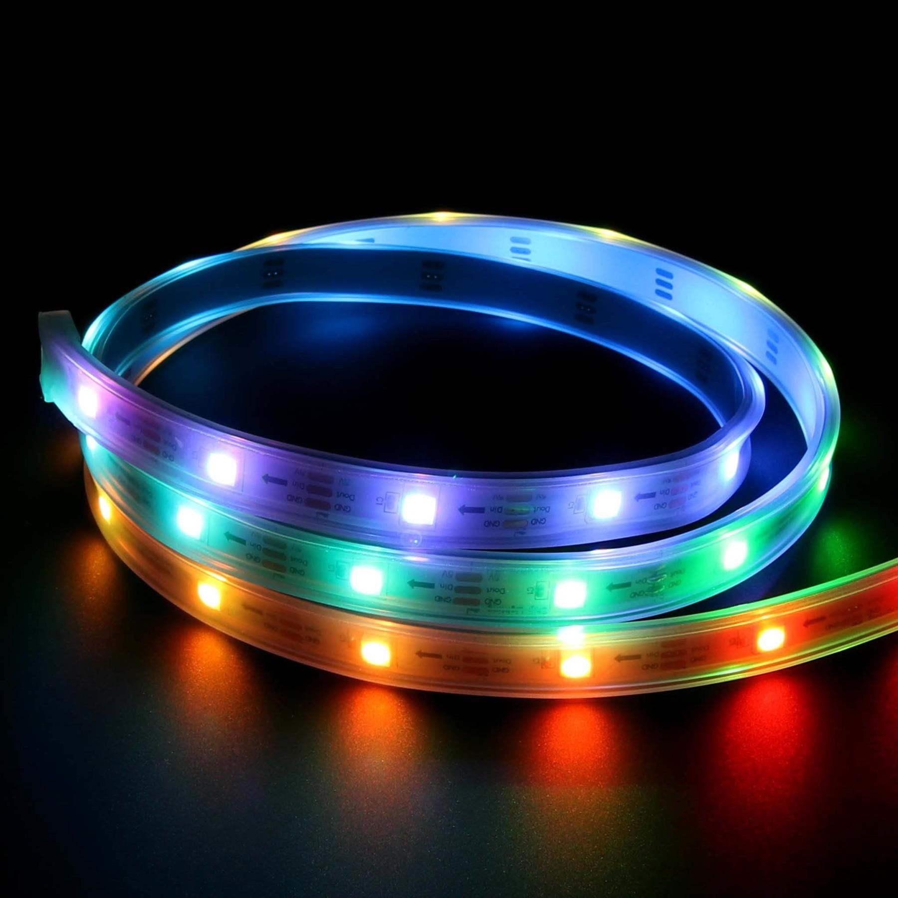 Flexible RGB LED Strip (NeoPixel/WS2812/SK6812 compatible) - 30 LED/Metre - The Pi Hut