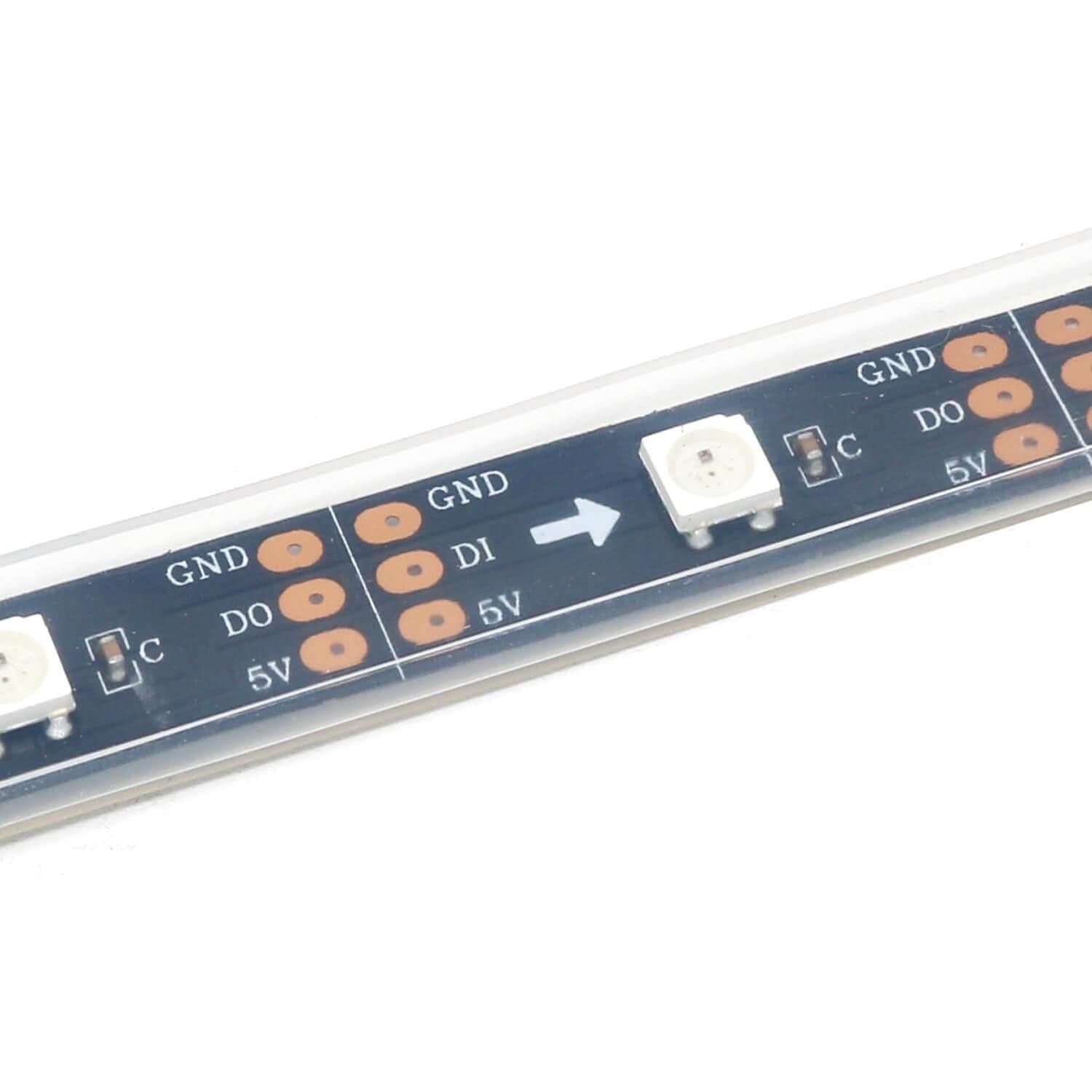 Flexible RGB LED Strip (NeoPixel/WS2812/SK6812 compatible) - 30 LED/Metre - The Pi Hut