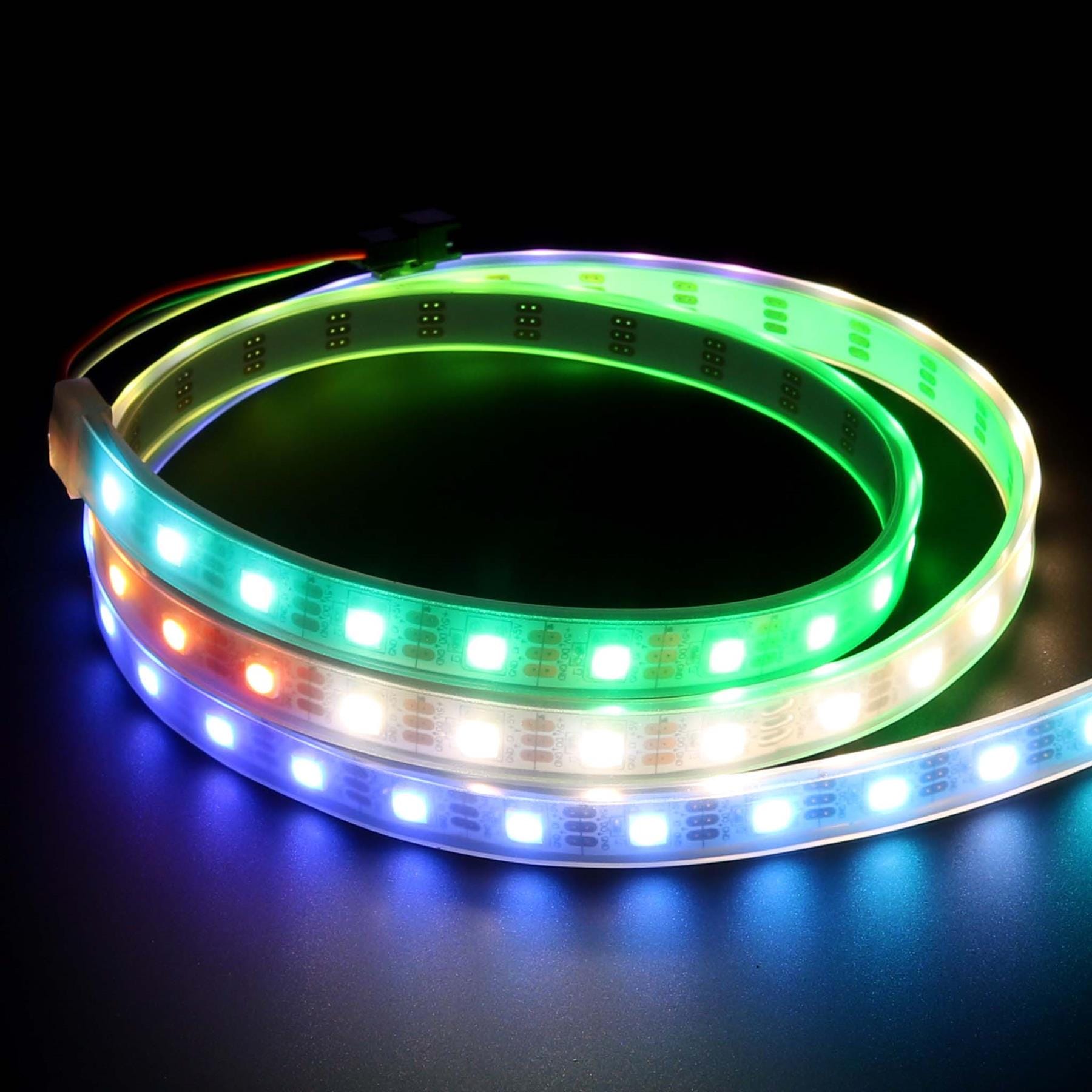 Flexible RGBW LED Strip (NeoPixel/WS2812/SK6812 compatible) - 60 LED/Metre - The Pi Hut