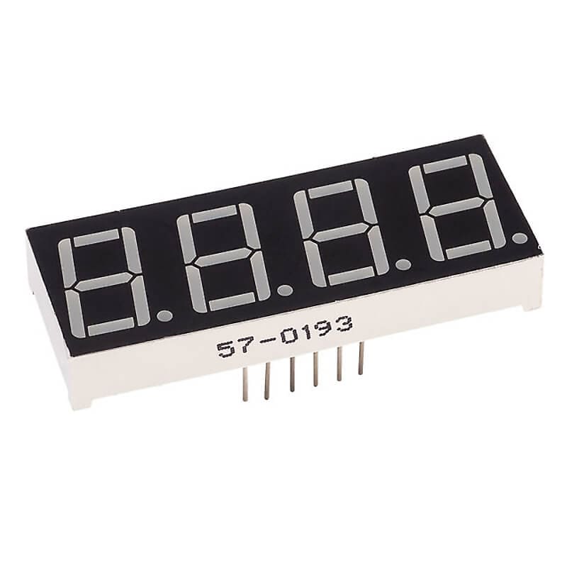 Four-Digit Seven-Segment Display - Red - The Pi Hut