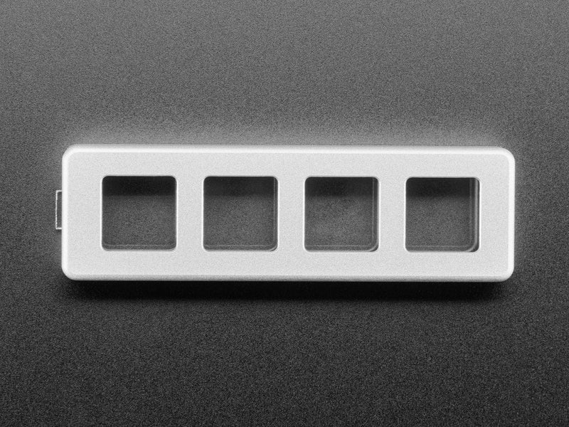 Four Key Silver Aluminum Keypad Shell Enclosure (MX Compatible Switches ...