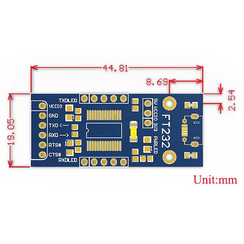 FT232 USB UART Board (Micro-USB) - The Pi Hut