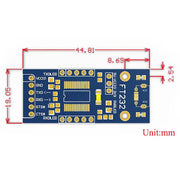 Scheda USB UART FT232 Waveshare - Convertitore USB A TTL, Tipo C, Livelli 3.3V/5V, LED Indicatori