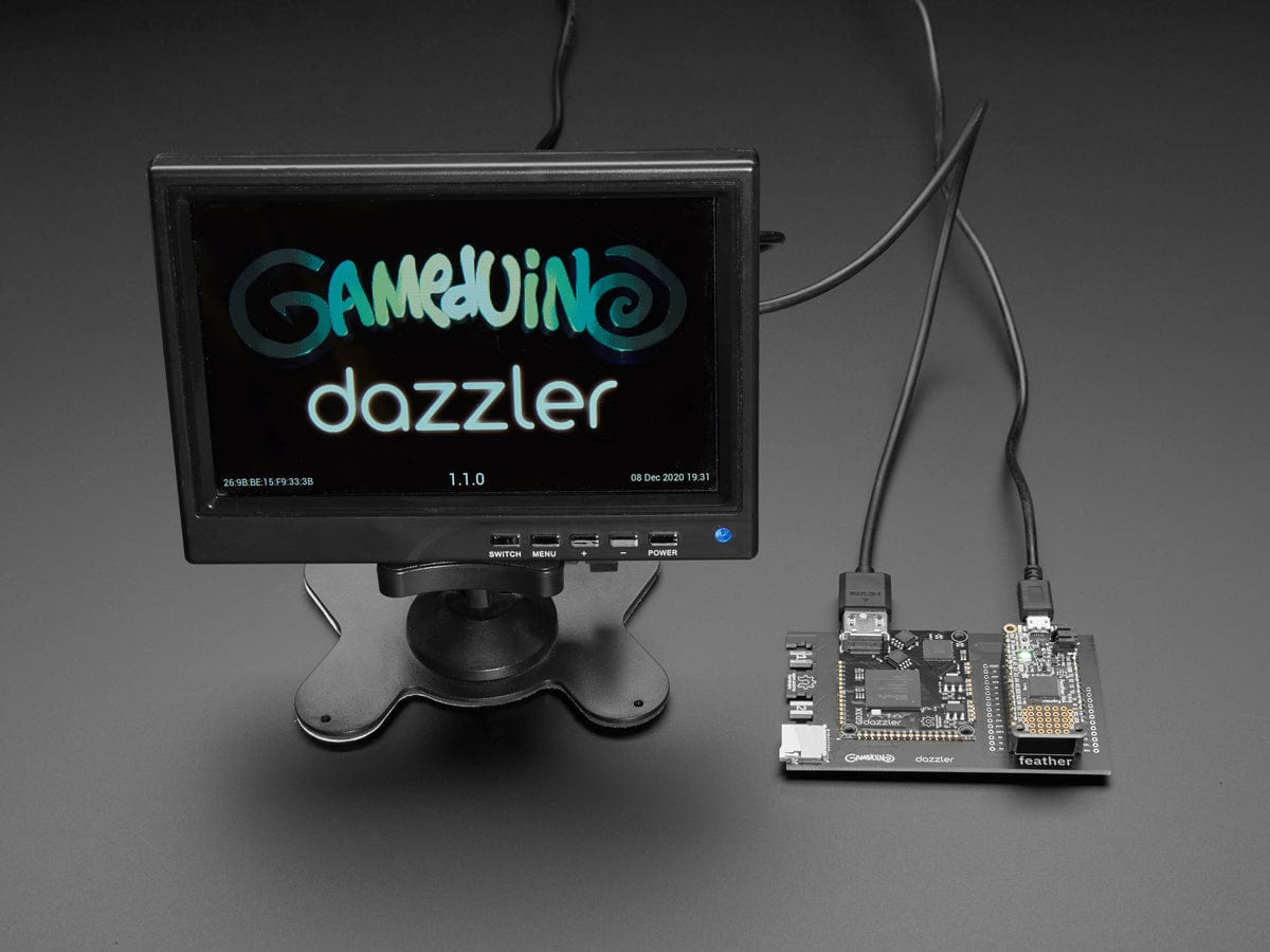 Gameduino 3X Dazzler for Feather M4 by Excamera Labs - The Pi Hut