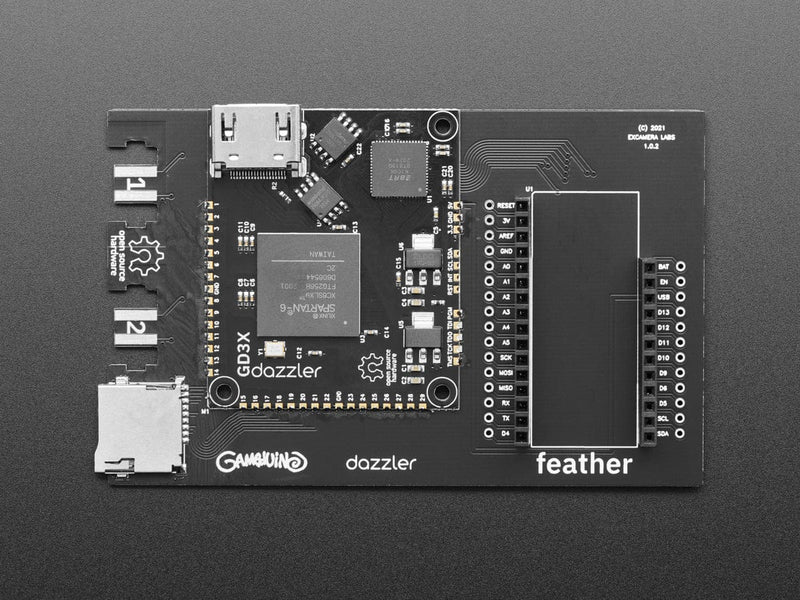 Gameduino 3X Dazzler for Feather M4 by Excamera Labs - The Pi Hut