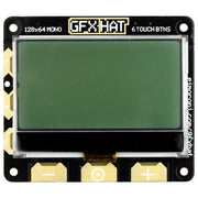 GFX HAT - 128x64 LCD Display with RGB Backlight and Touch Buttons - The Pi Hut