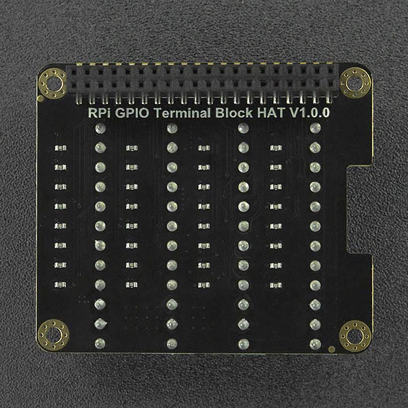 GPIO Terminal Block HAT with LED indicators - The Pi Hut