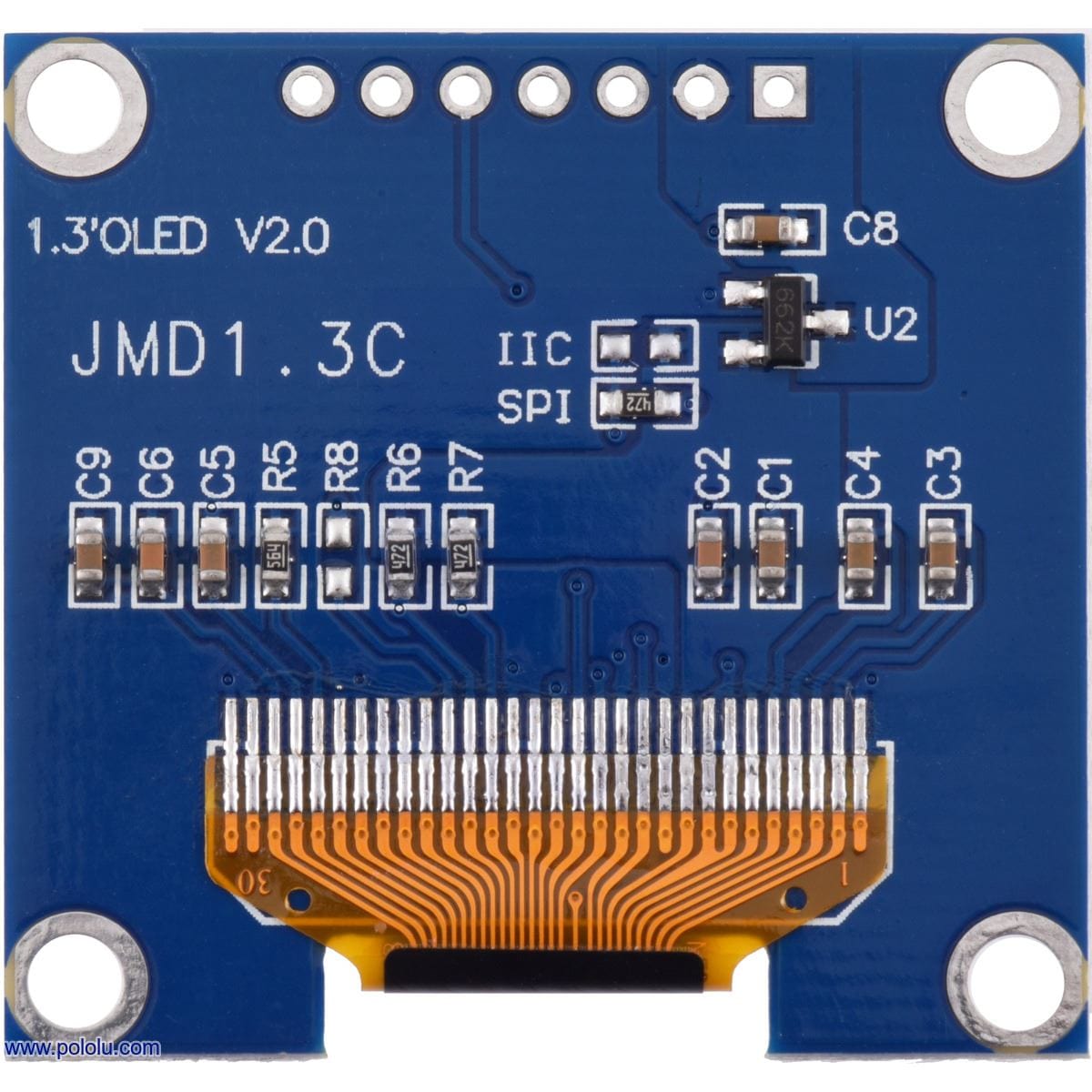 Graphical OLED Display: 128x64, 1.3", White, SPI - The Pi Hut