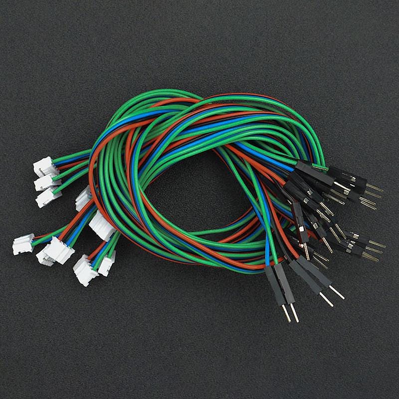 Gravity: I2C/UART 4-pin PH2.0 to Male Jumper Cables (30cm, 10-pack) - The Pi Hut