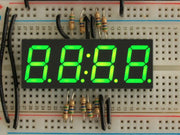 Green 7-segment clock display - 0.56" digit height - The Pi Hut