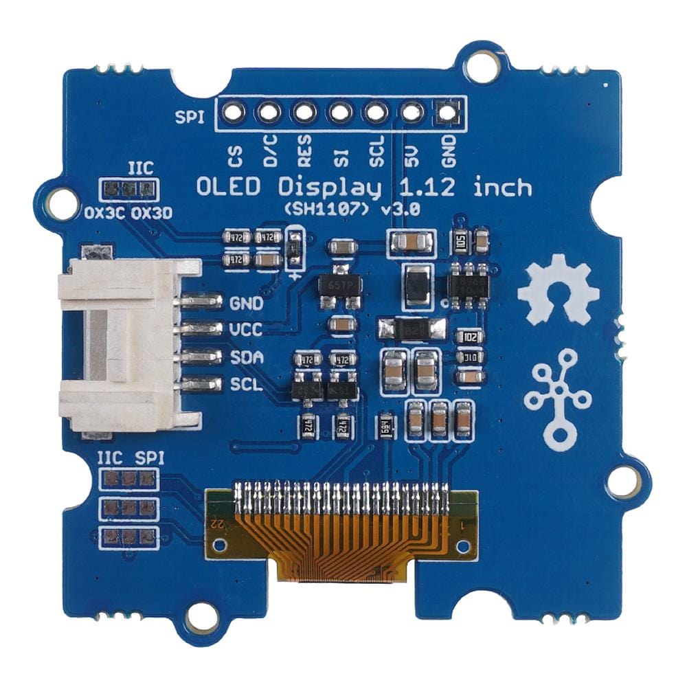 Grove - OLED Display 1.12" SH1107 V3.0 (SPI/IIC 3.3V/5V) - The Pi Hut