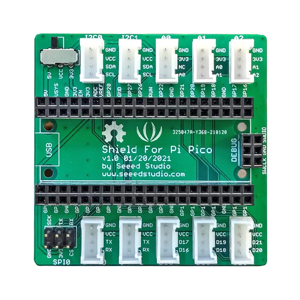 Grove Shield for Raspberry Pi Pico v1.0 - The Pi Hut