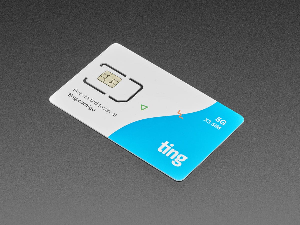 GSM SIM Card from Ting & Adafruit - Data/Voice/Text - The Pi Hut