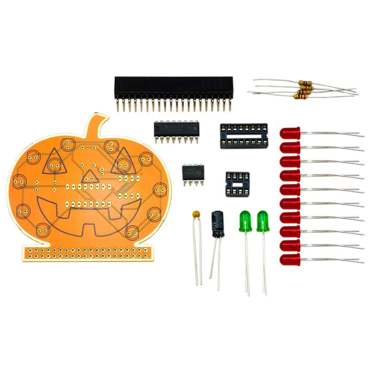 Halloween PumpkinPi Soldering Kit for Raspberry Pi (555 Timer) - The Pi Hut