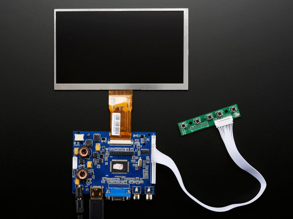HDMI 4 Pi: 7" Display & Audio 1024x600 - HDMI/VGA/NTSC/PAL - The Pi Hut