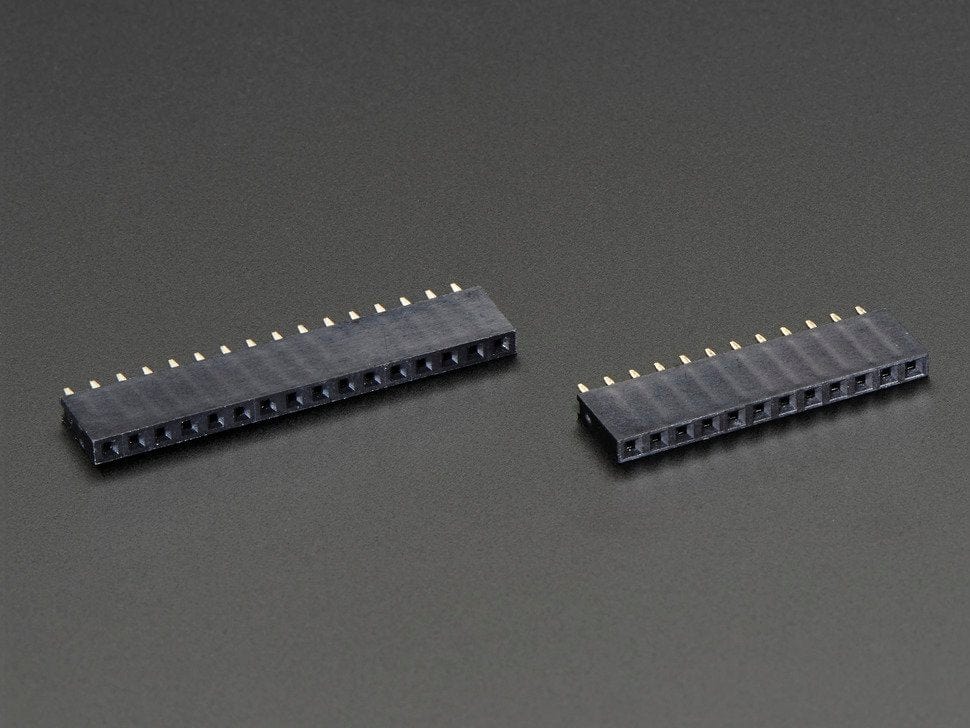 Header Kit for Feather - 12-pin and 16-pin Female Header Set - The Pi Hut