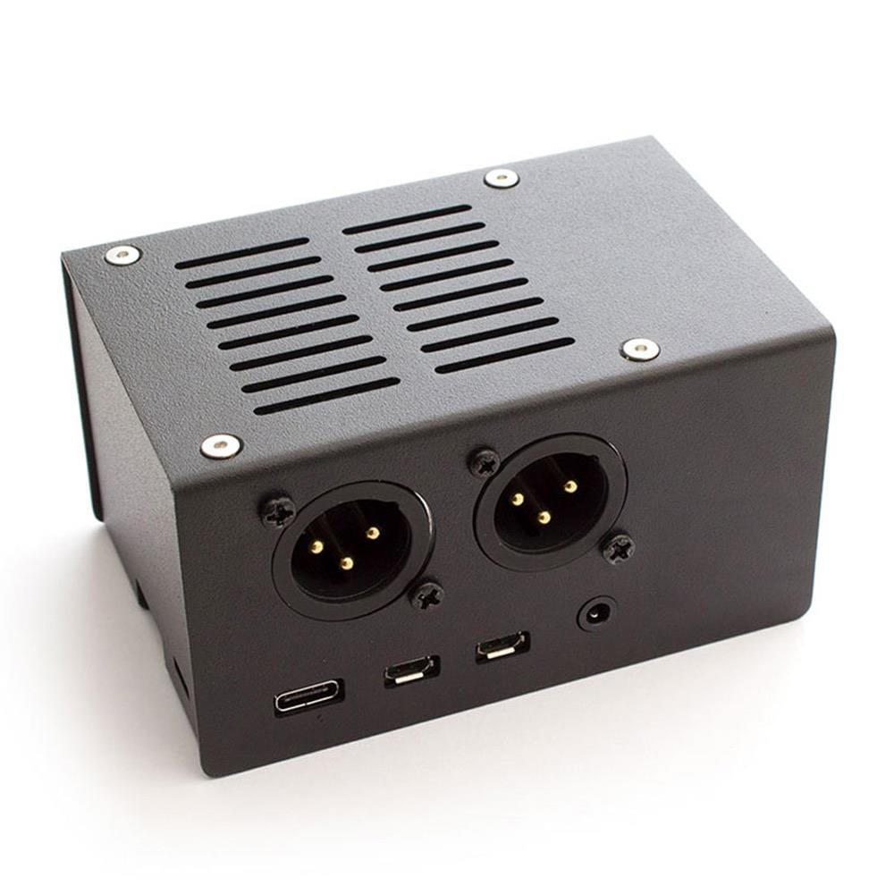 HiFiBerry DAC+ XLR Raspberry Pi 4 Steel Case - Black - The Pi Hut