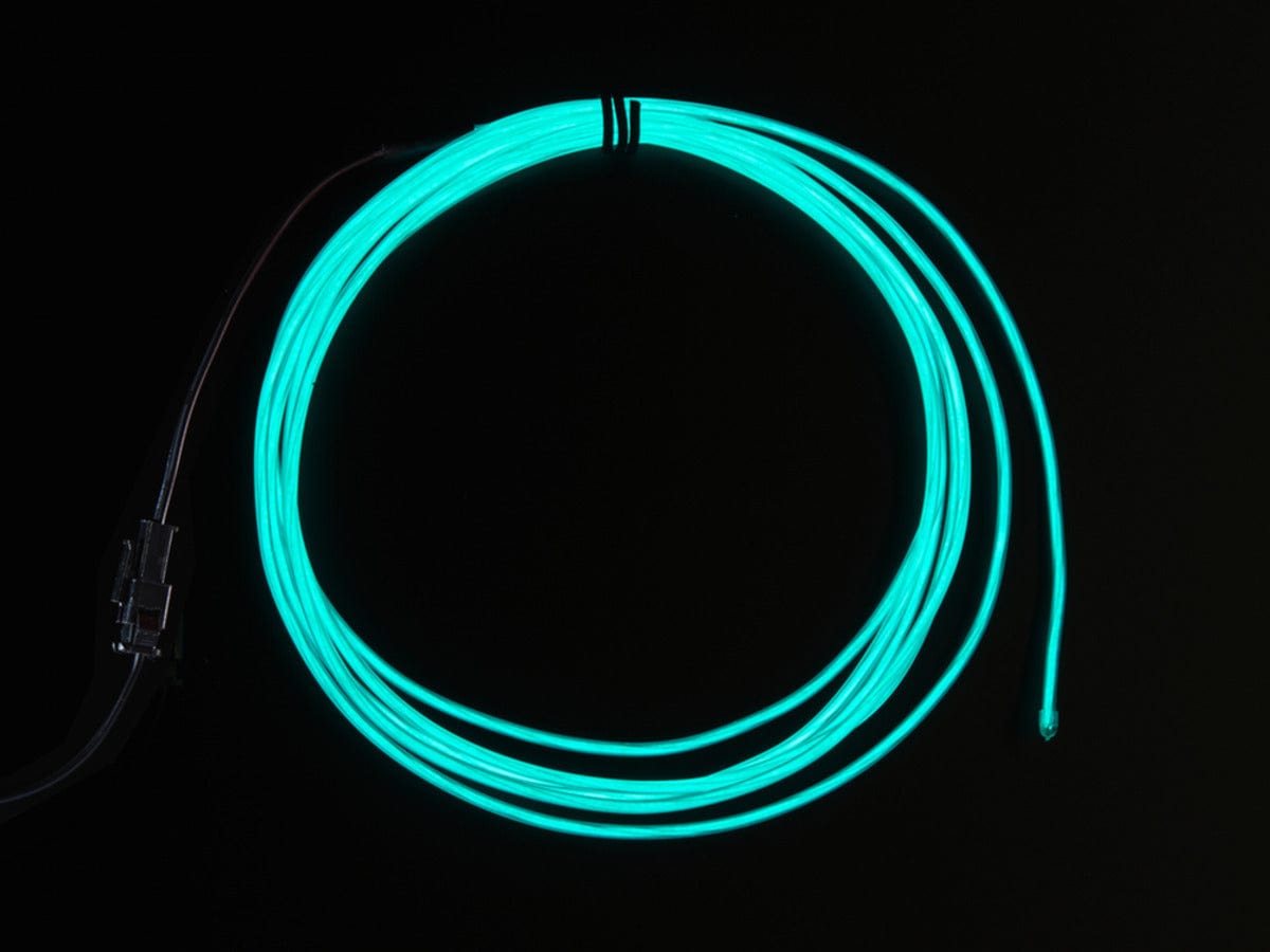 High Brightness Aqua Electroluminescent (EL) Wire - 2.5 meters - The Pi Hut