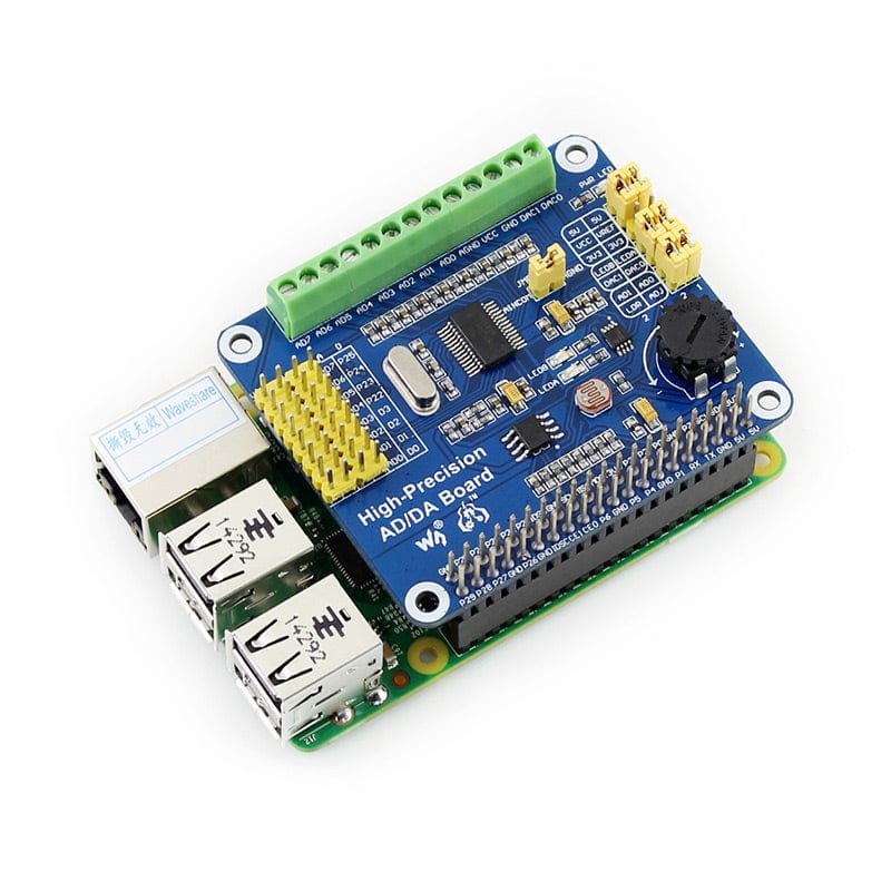 High-Precision AD/DA Expansion Board for Raspberry Pi - The Pi Hut