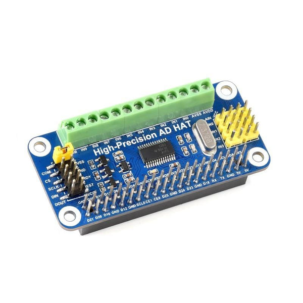 Adc Raspberry Pi High-Precision ADC HAT For Raspberry Pi (10-Channel 32-Bit) - The Pi Hut