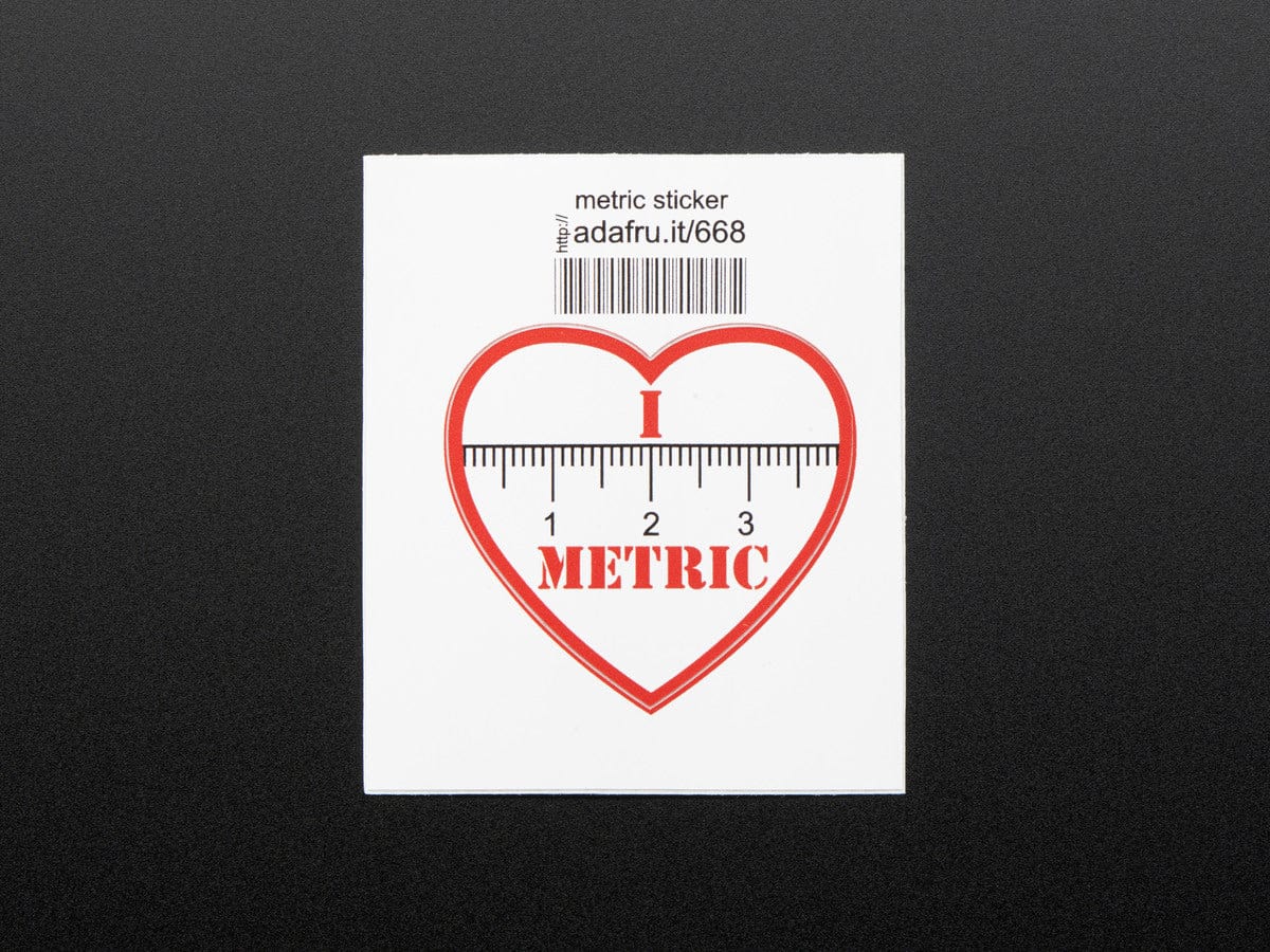 I "heart" METRIC - Sticker! - The Pi Hut