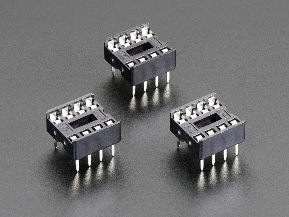 IC Socket - for 8-pin 0.3" Chips - Pack of 3 - The Pi Hut