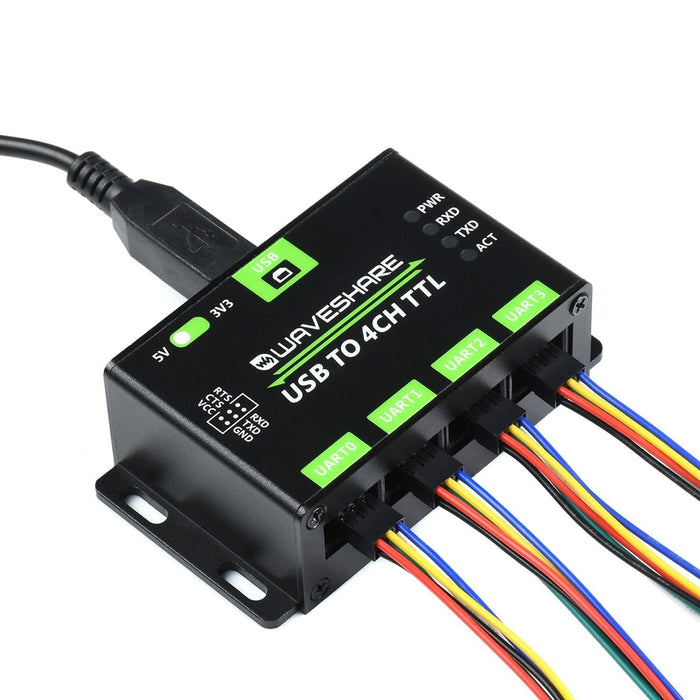 Uart Adaptor Industrial 4-Channel USB to UART Converter - The Pi Hut