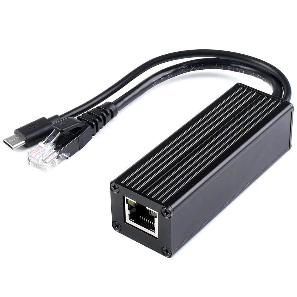 Industrial USB-C Gigabit PoE Splitter (5V 2.5A) - The Pi Hut