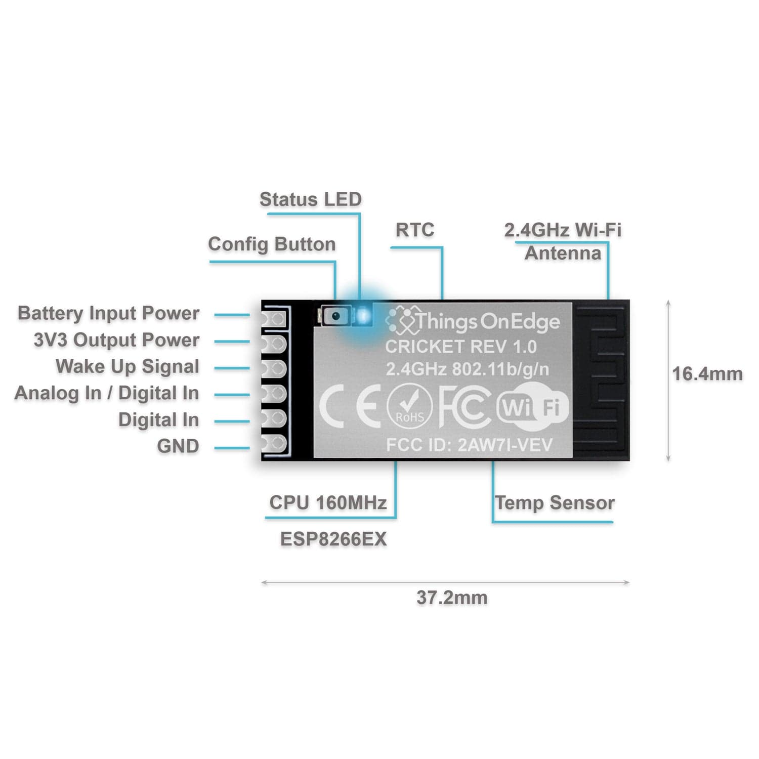 IoT Cricket Wi-Fi Module - The Pi Hut